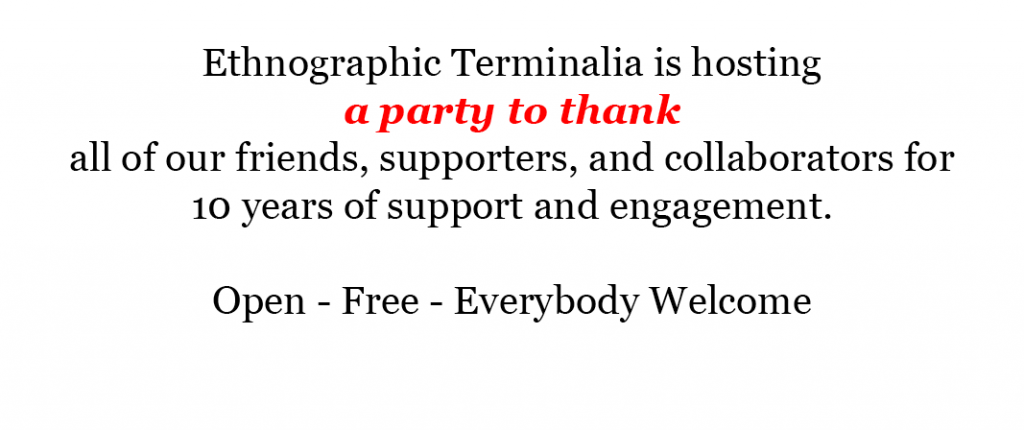 ET is hosting a party to thank everyone who has collaborated with us.